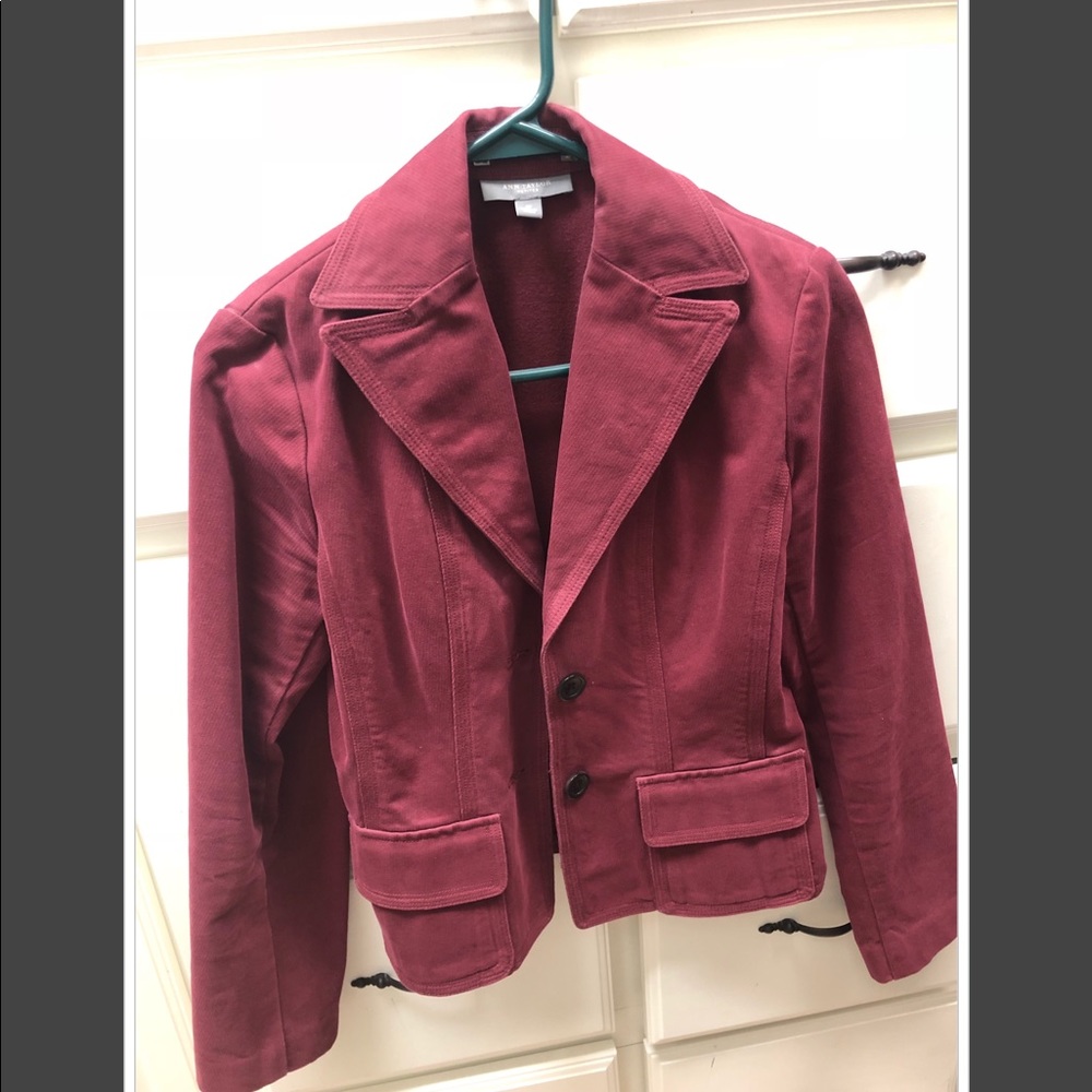 Anne Taylor- Burgundy Dress Jacket -Size 4P
